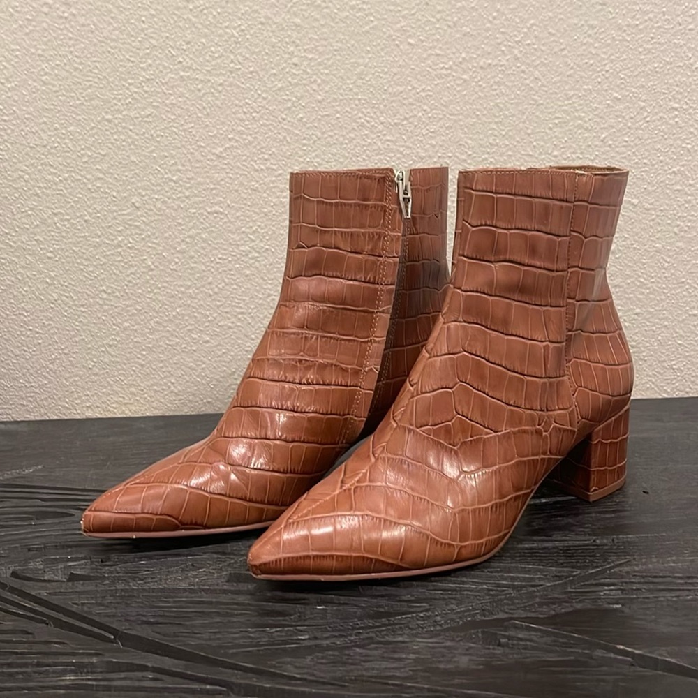 Dolce Vita Brown Croc Booties